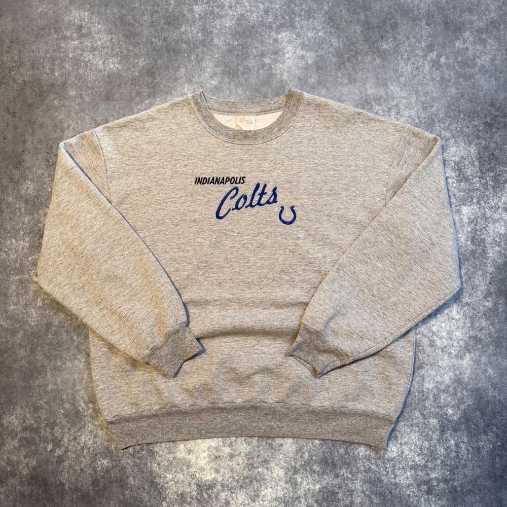 Vintage Indianapolis Colts Crewneck Sweatshirt Mens XL Gray Made in USA Majestic
